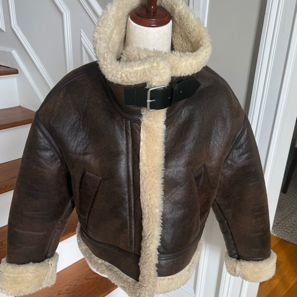 Zara Double Faced Sherpa Jacket Size S - Picture 3 of 7